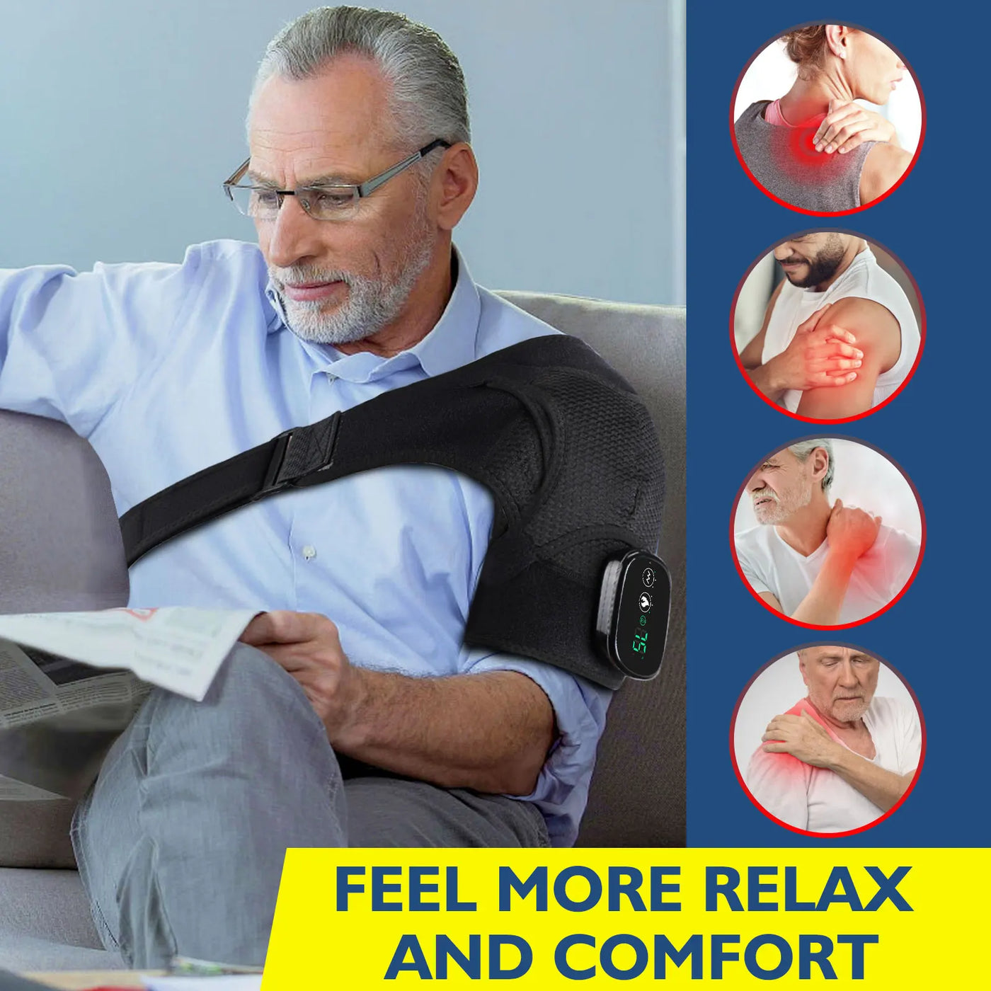 MediBrace Shoulder Red Light Heat & Massage